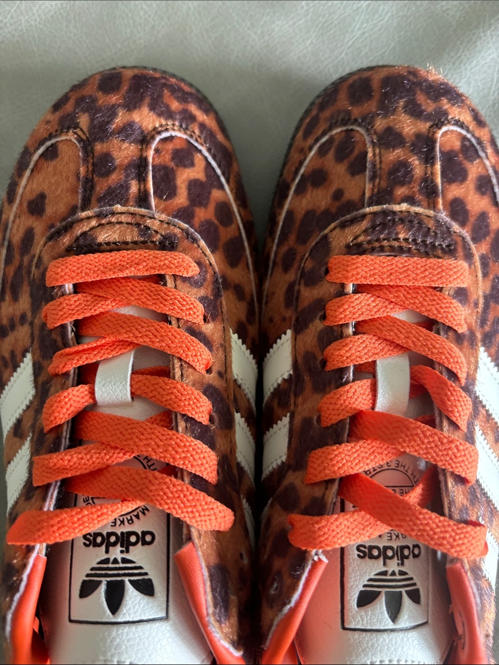 adidas Leopard Print Orange & White Women’s Sneakers - Picture 5 of 5